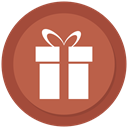 present, surprise, award, gift IndianRed icon