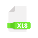 Folder, document, File, xls Black icon