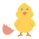 spring, easter, chickling, Shell, egg, chicken SandyBrown icon