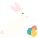 easter, eggs, paschal, play, Bunny, rabbit Ivory icon