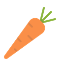 Carrot, vegetable, spring, food Black icon
