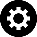 customize, Gear, preferences, settings, Cog, Circle Black icon