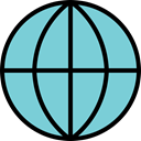 earth, global, globe, world, Map SkyBlue icon