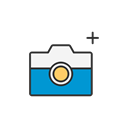 upload, photo, Camera, Add Black icon