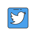 twitter, bird, social media, twitter logo Black icon