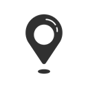 Gps, location, Map, twitter Black icon