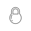 Lock, padlock, privacy, pinterest Black icon