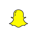 snapchat logo, snpachat, Logo, Ghost Black icon