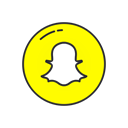 Snapchat, snapchat logo, Logo, Ghost Black icon