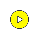 video, record, Snapchat, video player Black icon