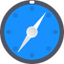 Browser, compass, navigate, safari, Maps, Directions, direct DodgerBlue icon