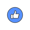 Like, Facebook, Emoji, like button Black icon