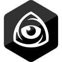 iconfinder logo, icon market, iconfinder icon, internet, Eye, Hexagon, Iconfinder DarkSlateGray icon