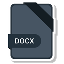 Extension, Docx, paper, File, Format DarkSlateGray icon