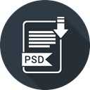 Psd, File, Format, type, document DarkSlateGray icon