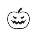 Ghost, horror, treat, hallowen, night Black icon