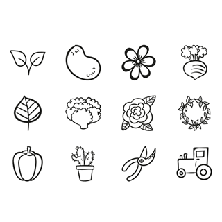 Gardening icon packages