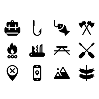 Camping icon packages