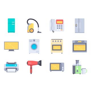 Home appliance icon packages