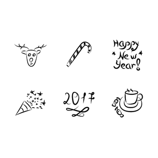 Happy New Year icon packages