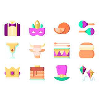 Mardi Gras icon packages