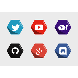 Hexagon Social Medias icon packages