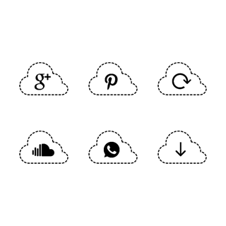Apps cloud set icon packages