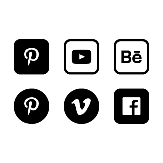 Social media (black) icon packages