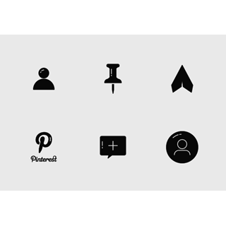 Pinterest UI - Glyph icon packages