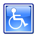 Access, wheelchair CornflowerBlue icon