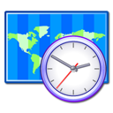 Clock, time zone, world DodgerBlue icon