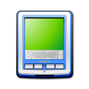 Blue, palm, pda YellowGreen icon