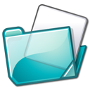 Cyan, Folder Black icon