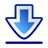 Bottom, Down, download DarkBlue icon