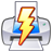 lightning, Print, quick, power DimGray icon