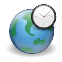 internet, earth, world, globe, Clock Black icon