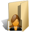 Female, Folder, user Icon