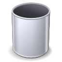 trashcan, Empty, recycle bin Silver icon