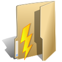 lightning, power, Folder BurlyWood icon
