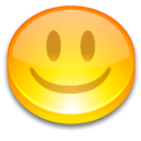 Face, yellow, happy, good, smile, button Gold icon