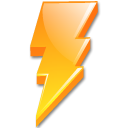 lightning, power, zap SandyBrown icon