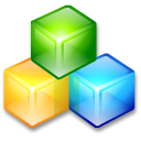 Blocks, Modules Black icon