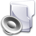 Folder, sound Gainsboro icon