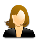 Female, woman, lady, user Black icon