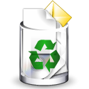 recycle bin, Full, trashcan Black icon