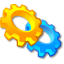 system, settings, gears, Utilities, wheels, Exe, package, execute Orange icon