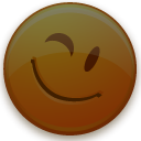 smiley, invisible, Dimmed SaddleBrown icon