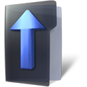 Folder, Arrow, Up DarkSlateGray icon