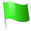 green, flag LimeGreen icon