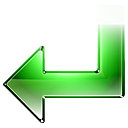 return, green, Back, Left, Arrow Icon